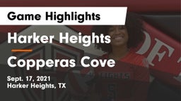 Harker Heights  vs Copperas Cove  Game Highlights - Sept. 17, 2021
