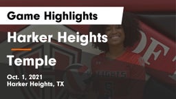 Harker Heights  vs Temple  Game Highlights - Oct. 1, 2021