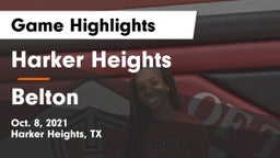 Harker Heights  vs Belton  Game Highlights - Oct. 8, 2021
