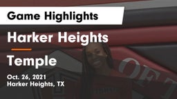 Harker Heights  vs Temple  Game Highlights - Oct. 26, 2021