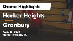 Harker Heights  vs Granbury  Game Highlights - Aug. 13, 2022