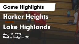 Harker Heights  vs Lake Highlands  Game Highlights - Aug. 11, 2022
