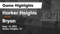 Harker Heights  vs Bryan  Game Highlights - Sept. 16, 2022