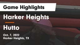 Harker Heights  vs Hutto  Game Highlights - Oct. 7, 2022