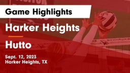 Harker Heights  vs Hutto  Game Highlights - Sept. 12, 2023