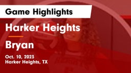 Harker Heights  vs Bryan  Game Highlights - Oct. 10, 2023