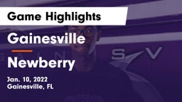 Gainesville  vs Newberry Game Highlights - Jan. 10, 2022