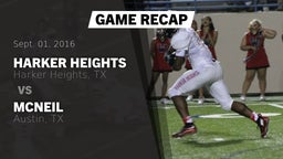 Recap: Harker Heights  vs. McNeil  2016