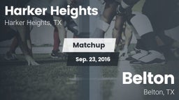 Matchup: Harker Heights High vs. Belton  2016