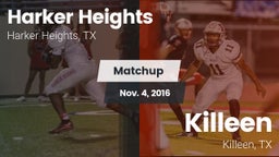 Matchup: Harker Heights High vs. Killeen  2016