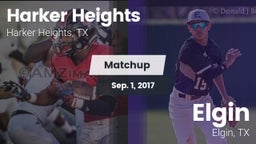 Matchup: Harker Heights High vs. Elgin  2017