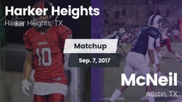 Matchup: Harker Heights High vs. McNeil  2017