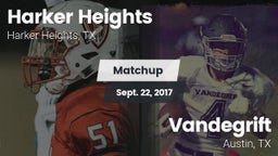 Matchup: Harker Heights High vs. Vandegrift  2017