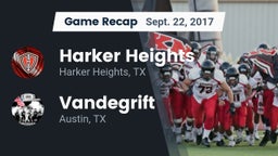 Recap: Harker Heights  vs. Vandegrift  2017