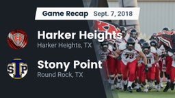 Recap: Harker Heights  vs. Stony Point  2018