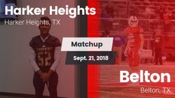 Matchup: Harker Heights High vs. Belton  2018