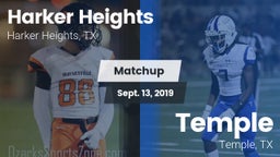 Matchup: Harker Heights High vs. Temple  2019