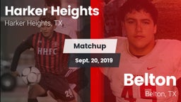 Matchup: Harker Heights High vs. Belton  2019