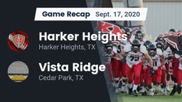 Recap: Harker Heights  vs. Vista Ridge  2020