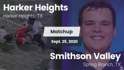 Matchup: Harker Heights High vs. Smithson Valley  2020