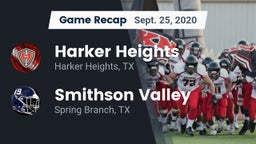 Recap: Harker Heights  vs. Smithson Valley  2020