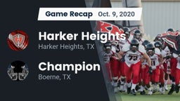 Recap: Harker Heights  vs. Champion  2020