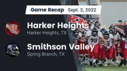 Recap: Harker Heights  vs. Smithson Valley  2022