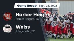 Recap: Harker Heights  vs. Weiss  2022