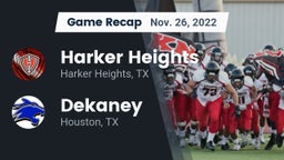 Recap: Harker Heights  vs. Dekaney  2022