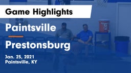 Paintsville  vs Prestonsburg  Game Highlights - Jan. 25, 2021