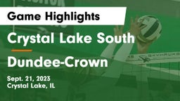Crystal Lake South  vs Dundee-Crown  Game Highlights - Sept. 21, 2023