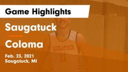 Saugatuck  vs Coloma  Game Highlights - Feb. 23, 2021