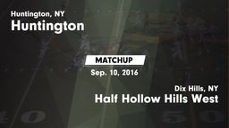 Matchup: Huntington Booster vs. Half Hollow Hills West  2016