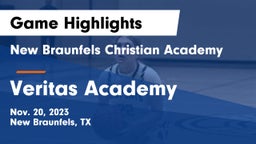 New Braunfels Christian Academy vs Veritas Academy Game Highlights - Nov. 20, 2023
