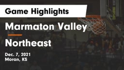 Marmaton Valley  vs Northeast  Game Highlights - Dec. 7, 2021