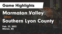 Marmaton Valley  vs Southern Lyon County Game Highlights - Feb. 22, 2022