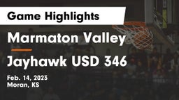 Marmaton Valley  vs Jayhawk USD 346 Game Highlights - Feb. 14, 2023