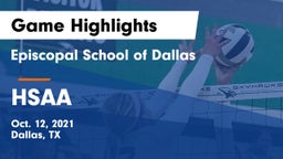 Episcopal School of Dallas vs HSAA Game Highlights - Oct. 12, 2021