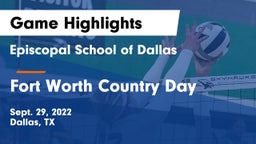 Episcopal School of Dallas vs Fort Worth Country Day  Game Highlights - Sept. 29, 2022