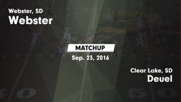 Matchup: Webster  vs. Deuel  2016