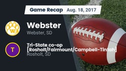Recap: Webster  vs. Tri-State co-op [Rosholt/Fairmount/Campbell-Tintah]  2017