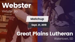 Matchup: Webster  vs. Great Plains Lutheran  2018