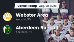 Recap: Webster Area  vs. Aberdeen Roncalli  2020