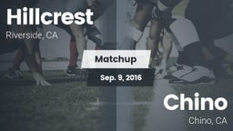 Matchup: Hillcrest High vs. Chino  2016