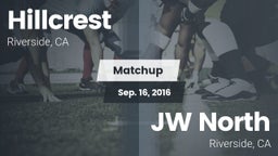 Matchup: Hillcrest High vs. JW North  2016