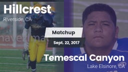 Matchup: Hillcrest High vs. Temescal Canyon  2017