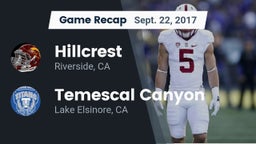 Recap: Hillcrest  vs. Temescal Canyon  2017