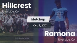 Matchup: Hillcrest High vs. Ramona  2017