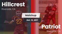 Matchup: Hillcrest High vs. Patriot  2017