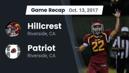 Recap: Hillcrest  vs. Patriot  2017